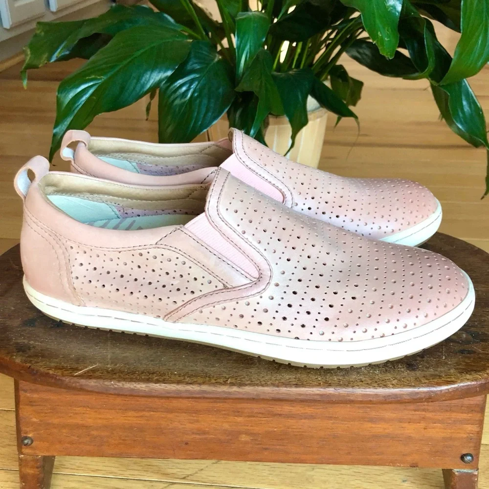 Taos COURT Perforated leather Comfort Sneakers Shoes Size 9.5 PINK - Picture 3 of 12